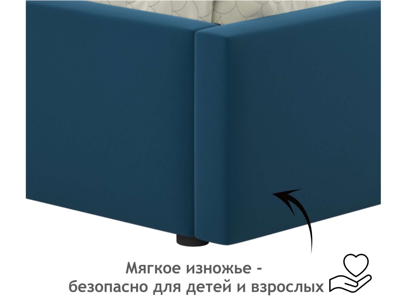Односпальная кровать-тахта Bonna 900 синяя с подъемным механизмом арт. 658547