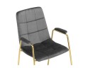 Lana dark grey / gold Стул на металлокаркасе