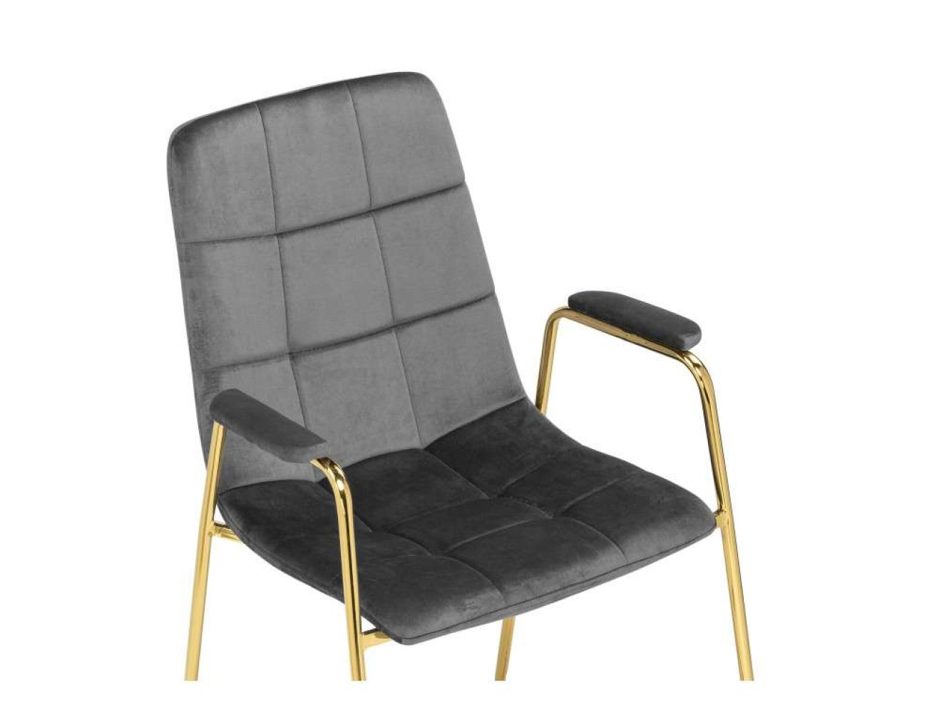 Lana dark grey / gold Стул на металлокаркасе