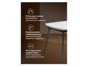 Aveiro 120(180)x80 белый мрамор / черный Керамический стол