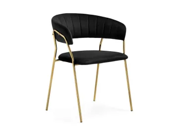 Kamelia 1 black / gold Стул на металлокаркасе