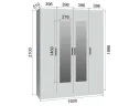 Шкаф Ларс 4-х створчатый 1600 арт. Цб-00027035