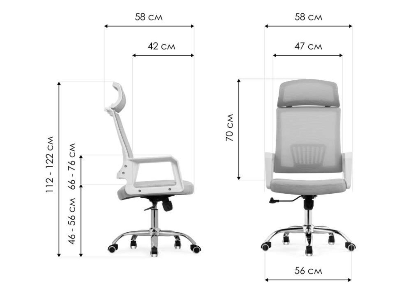 Klit light gray Компьютерное кресло