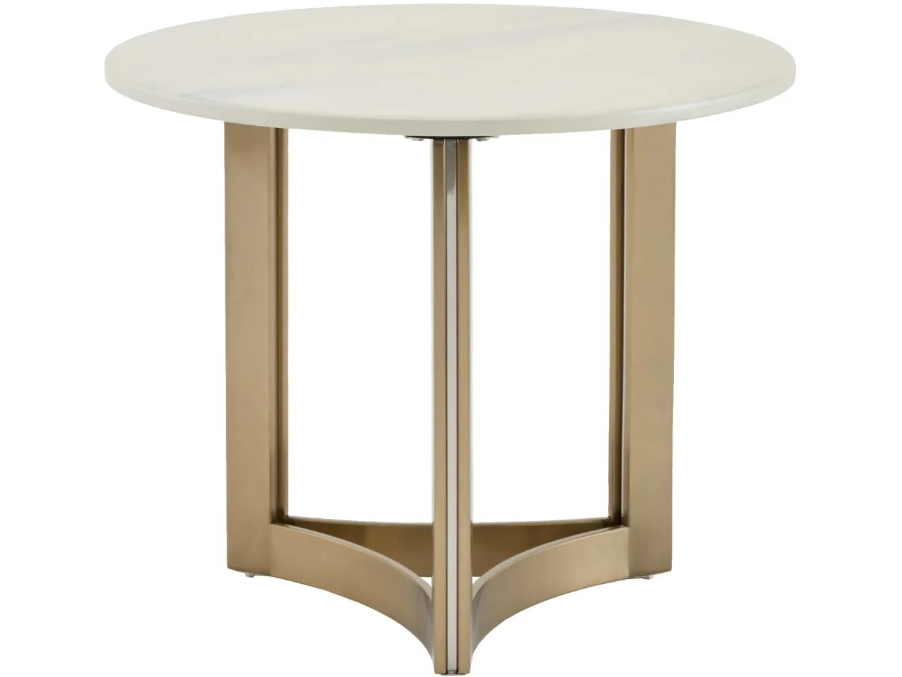 Стол журнальный STOOL GROUP Кассия 60*60 Светлая керамика, сталь шампань арт. 1568371