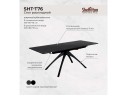 Стол раскладной Sheffilton SHT-T76 Серый мрамор/черный арт. 1348927