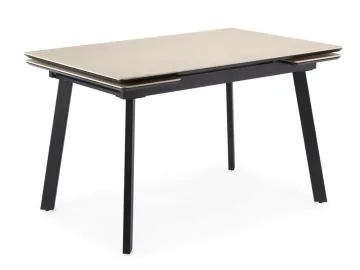 Норман 140(200)х80 carmen light grey / черный Керамический стол