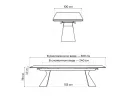 Денхольм 240(300)х100х75 mosco nero matt / черный Керамический стол арт. 1576607