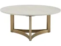Стол журнальный STOOL GROUP Кассия 90*90 Светлая керамика, сталь шампань арт. 1568367