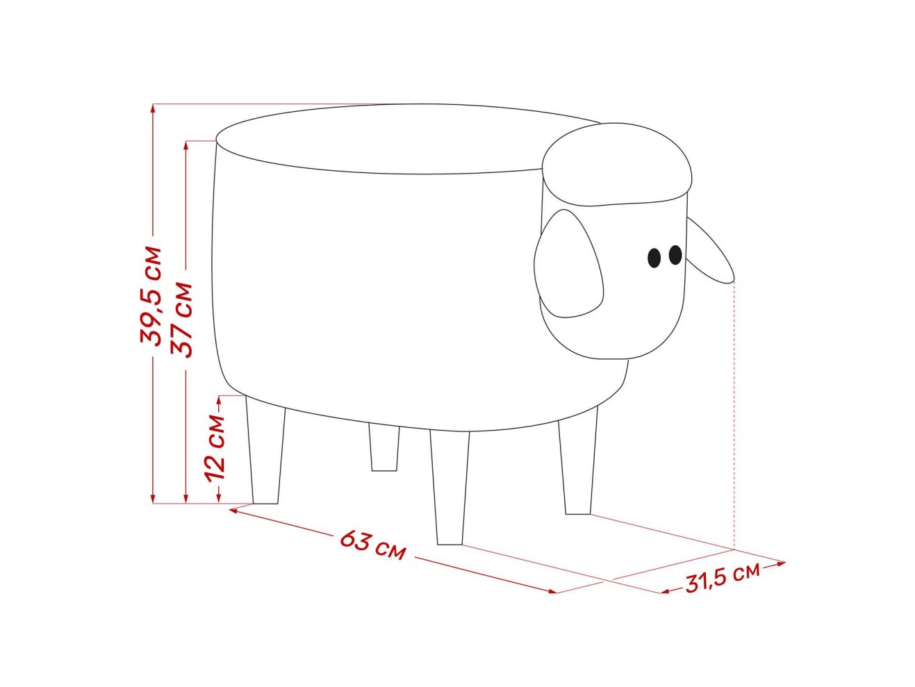 Пуф Leset Lamb COMBI арт. 781619