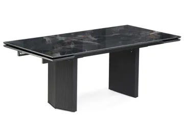 Монерон 200(260)х100х77 black paradise / черный Керамический стол