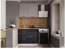 Кухонный гарнитур Марбл 1,0м Мрамор лайт/Мрамор дарк арт. 1215823