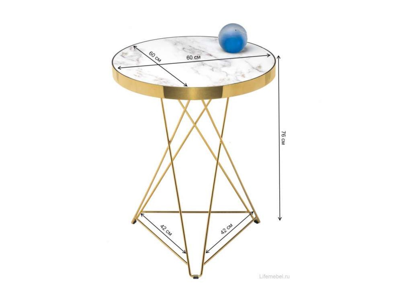 Milena white / gold Стол деревянный