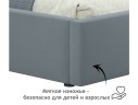 Односпальная кровать-тахта Bonna 900 с защитным бортиком серая и подъемным механизмом арт. 1027173