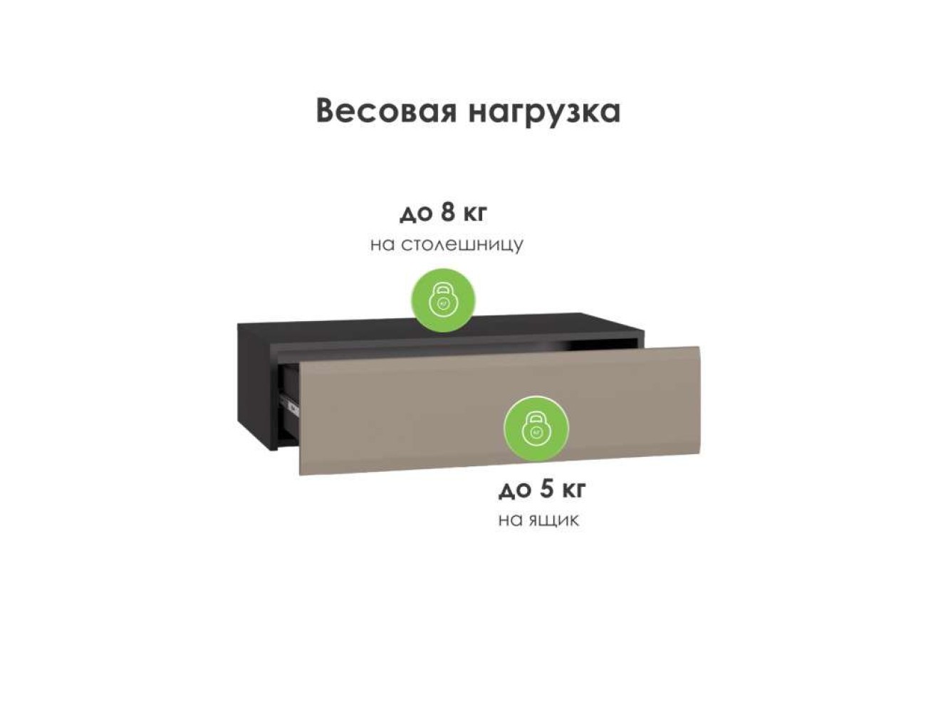 Полка Сейдиль 16.156 антрацит / веллюто капучино