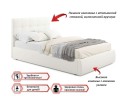 Мягкая кровать Selesta 1200 беж с подъем.механизмом с матрасом АСТРА