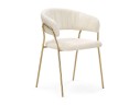 Kamelia 1 white fabric / gold Стул на металлокаркасе
