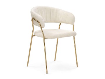 Kamelia 1 white fabric / gold Стул на металлокаркасе