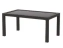 Стол пластиковый RATTAN 160x95см прямоугольный со стеклом (антрацит) арт. 1596501