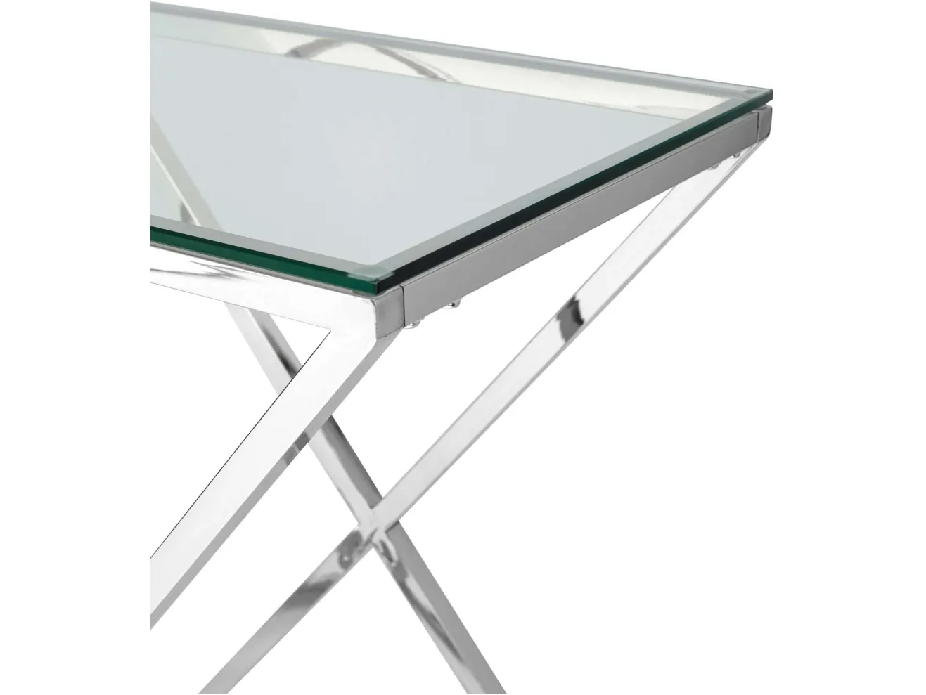 Консоль Stool Group ИНСИГНИЯ 120х40 Прозрачное стекло/Сталь серебро арт. 1598827