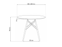 PT-151 80х80х76 clear glass / wood Стол стеклянный