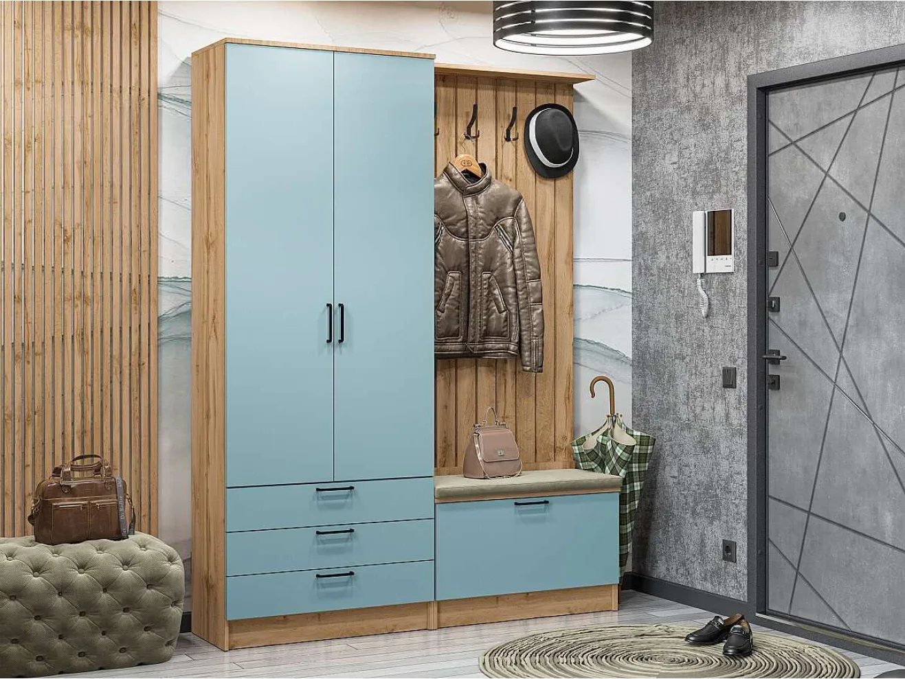 Прихожая Стиль-03 Grey-green In 2S арт. 1552035