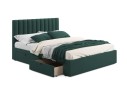Мягкая кровать Olivia 1600 изумруд с ящиками