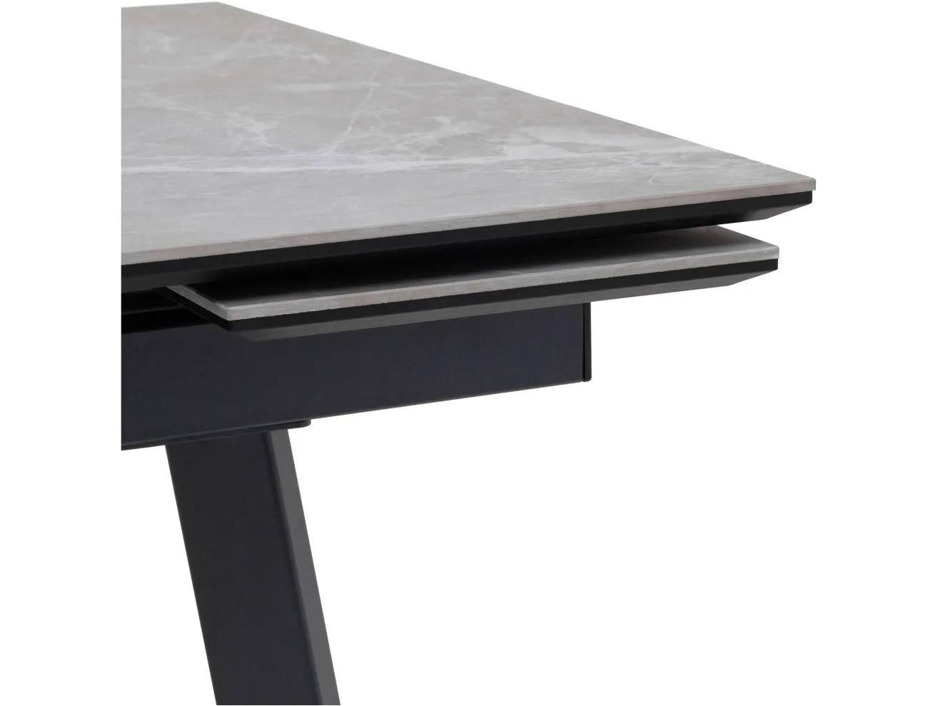 Стол обеденный STOOL GROUP Тайл 140-200*85 Larka Grey, подстолье металл антрацит арт. 1568401