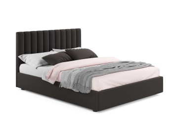 Мягкая кровать Olivia 1800 шоколад с ортопедическим основанием