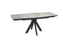 Стол DikLine DKU120 Керамика Italian Grey (глянец серый)/подстолье черное/опоры черные (2 уп.)