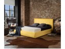 Мягкая кровать Selesta 1600 желтая с матрасом PROMO B COCOS с подъемным механизмом