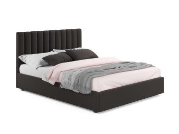 Мягкая кровать Olivia 1800 шоколад с ортопедическим основанием