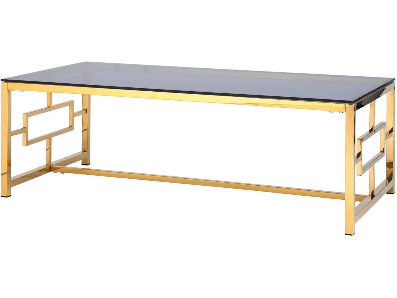 Журнальный стол Stool Group БРУКЛИН 120х60 Стекло smoke/Сталь золото арт. 1599285