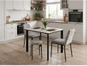 Стол DikLine SKT90 Керамика YB8020125BG ONYX/подстолье черное/опоры черные