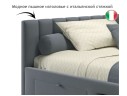 Мягкая кровать-тахта Milena 1200 серая с ящиками