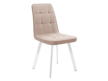 Стул DikLine 207 B03 BEIGE, ножки белые