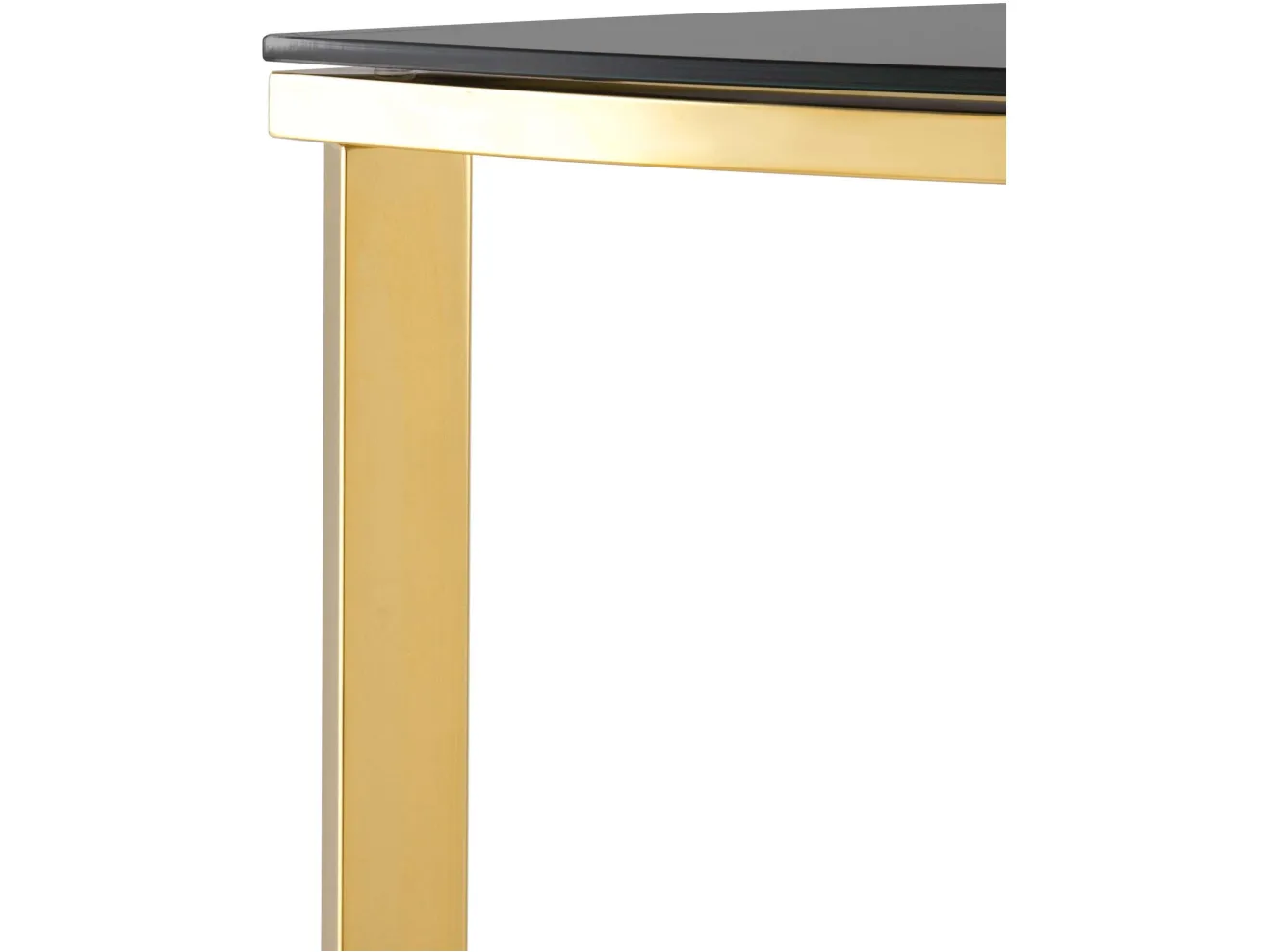 Консоль Stool Group АЛЬБА 115х30 Стекло черное/Сталь золото арт. 1599463