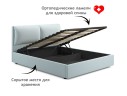 Мягкая кровать Vita 1600 мята пастель с подъемным механизмом