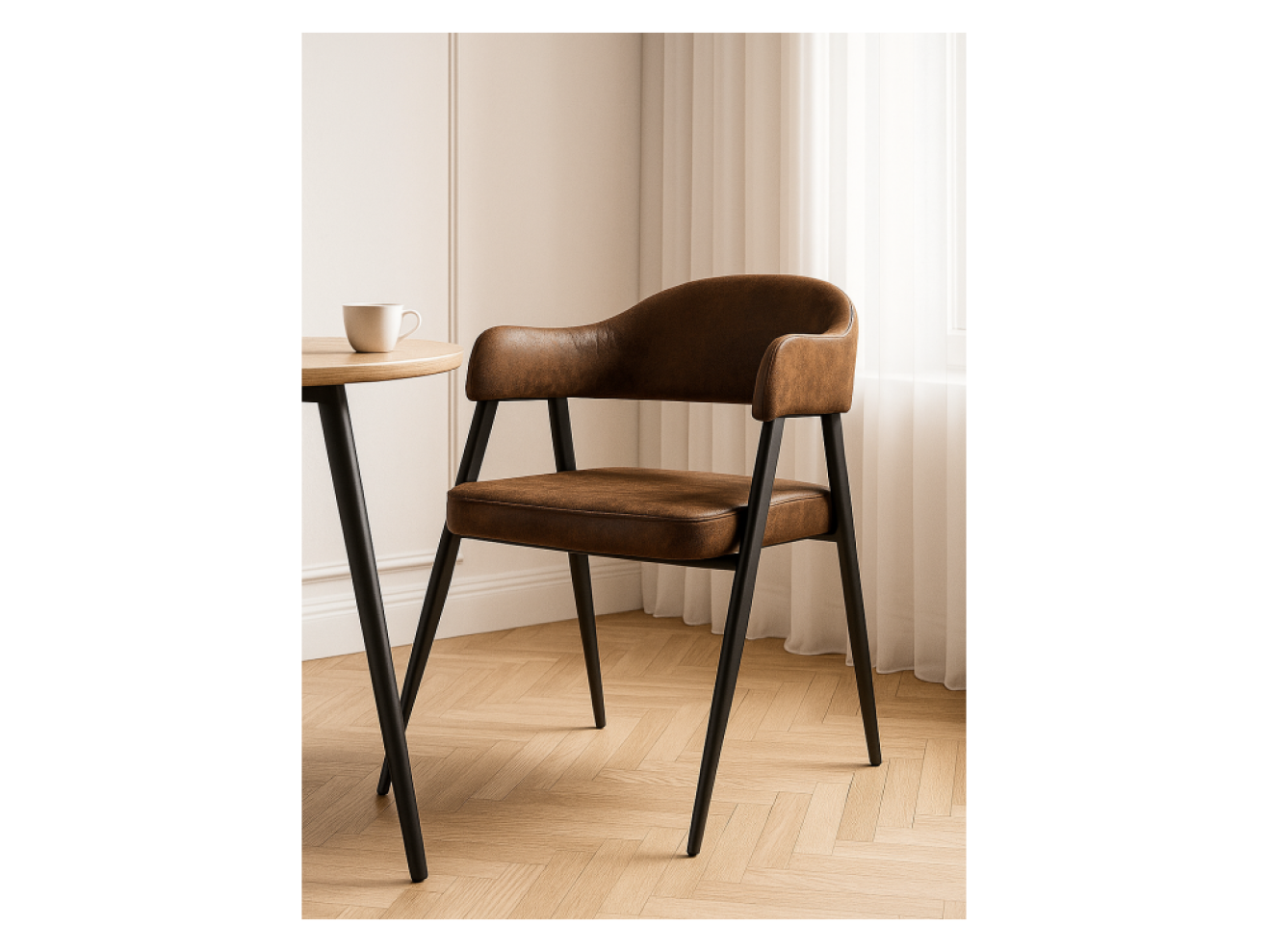 Twin brown / black Стул на металлокаркасе