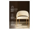 Janin white / wooden metal Стул на металлокаркасе