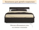 Мягкая кровать Skandi 1600 шоколад с подъемным механизмом