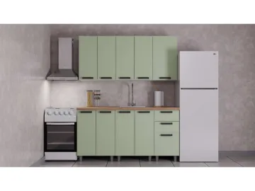 ГК Аленушка 1,6м Магнолия Фисташка/Фисташка,скоба черный,черный