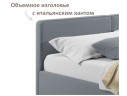 Мягкая кровать Erika 1600 серая с подъемным механизмом