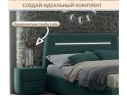 Мягкая кровать NEO с подсветкой и подъемным механизмом изумруд арт. 1246525