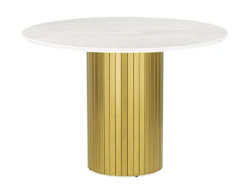 Гравент 110 onyx bianco soft satin / золотой Керамический стол