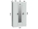 Шкаф Ларс 3-х створчатый 1200 арт. Цб-00027026