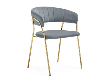 Kamelia 1 gray / gold Стул на металлокаркасе