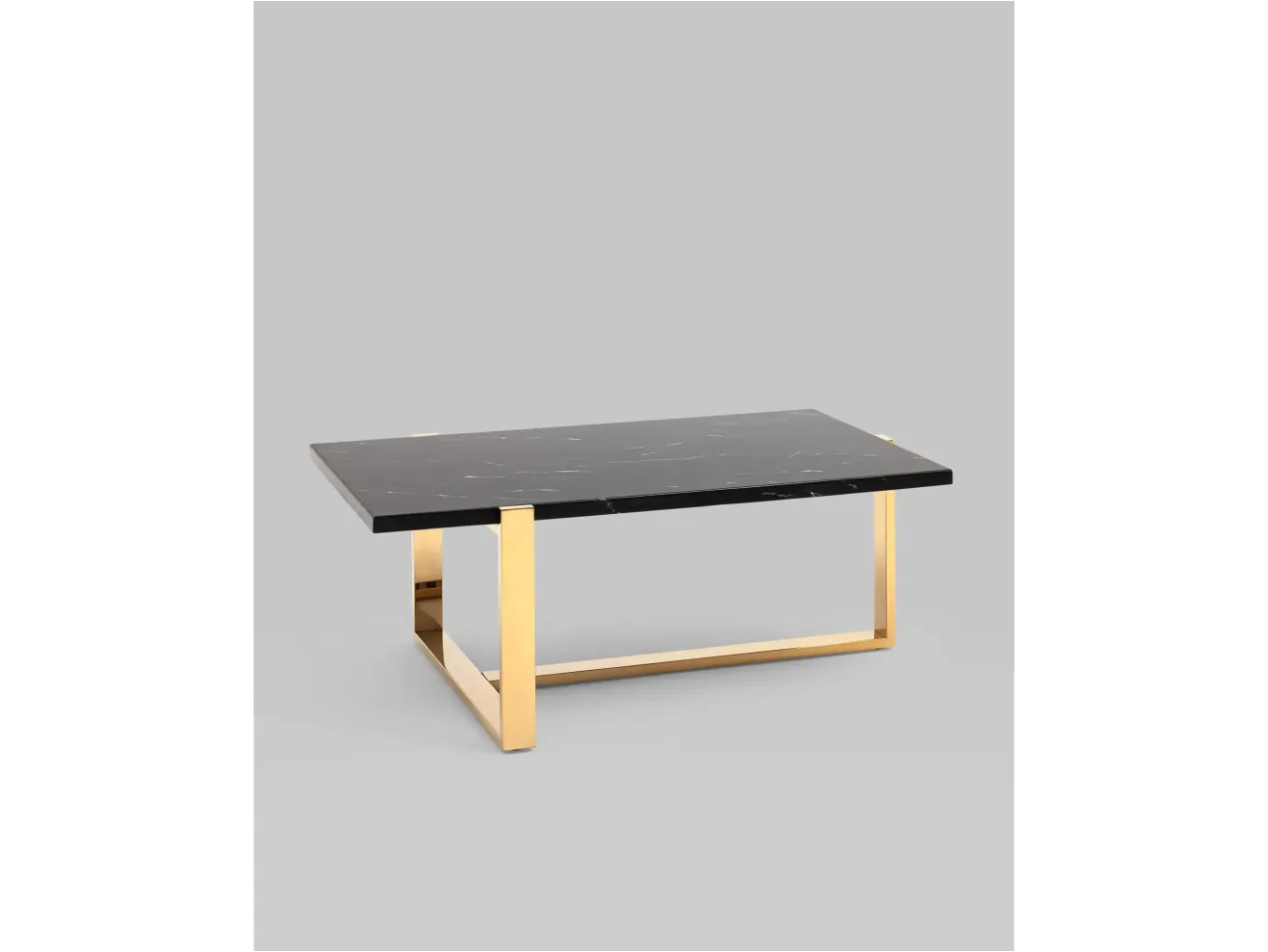 Журнальный столик STOOL GROUP Тоби 109*66 Черный мрамор/Золото арт. 1599889