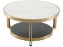 Стол журнальный STOOL GROUP Калисто 90*90 Светлая и темная керамика арт. 1568375
