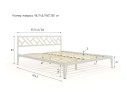 Кровать КМД 47 АЙРИС 1600, белый арт. 1526613