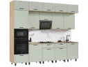 Модульная кухня Бьянка 3,0/1080м, Крафт золотой/Олива софт арт. 1323489